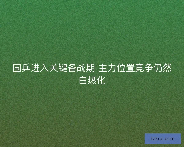国乒进入关键备战期 主力位置竞争仍然白热化